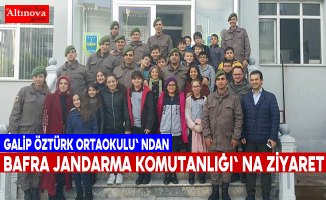  Galip Öztürk Ortaokulu' ndan Bafra Jandarma Komutanlığı' na Ziyaret