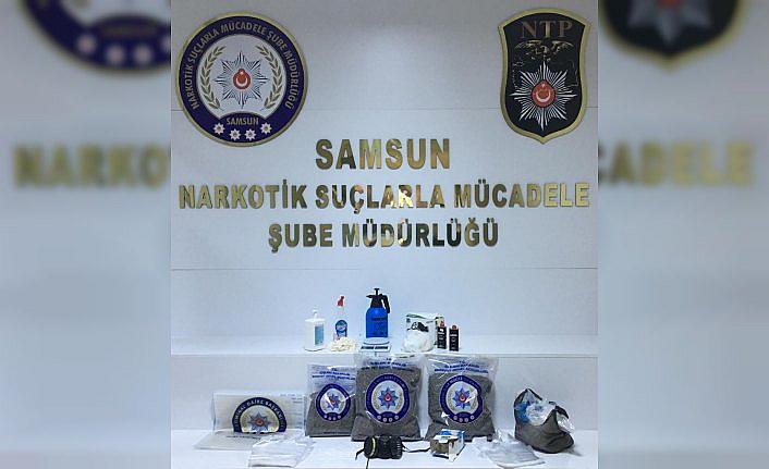 Samsun'da uyuşturucu imalathanesine operasyon