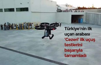 Türkiye'nin ilk uçan arabası 'Cezeri' ilk uçuş testlerini başarıyla tamamladı