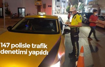 147 polisle trafik denetimi yapıldı