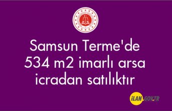 Samsun Terme'de 534 m² imarlı arsa icradan satılıktır