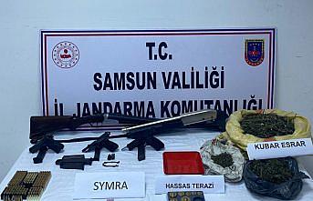 Samsun'da evinde uyuşturucu ve ruhsatsız silah ele geçirilen zanlı tutuklandı