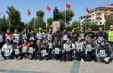 Bolu'da motokuryeler Balıkesir'deki meslektaşlarının...