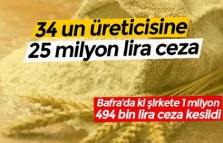 34 un üreticisine 25 milyon lira ceza