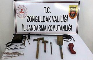 Zonguldak'ta kaçak kazı yapan şüpheli yakalandı