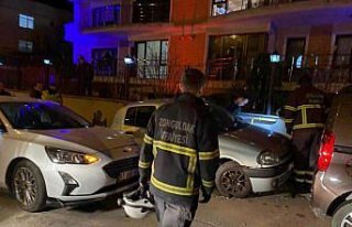 Zonguldak'ta iki otomobilin çarpıştığı...