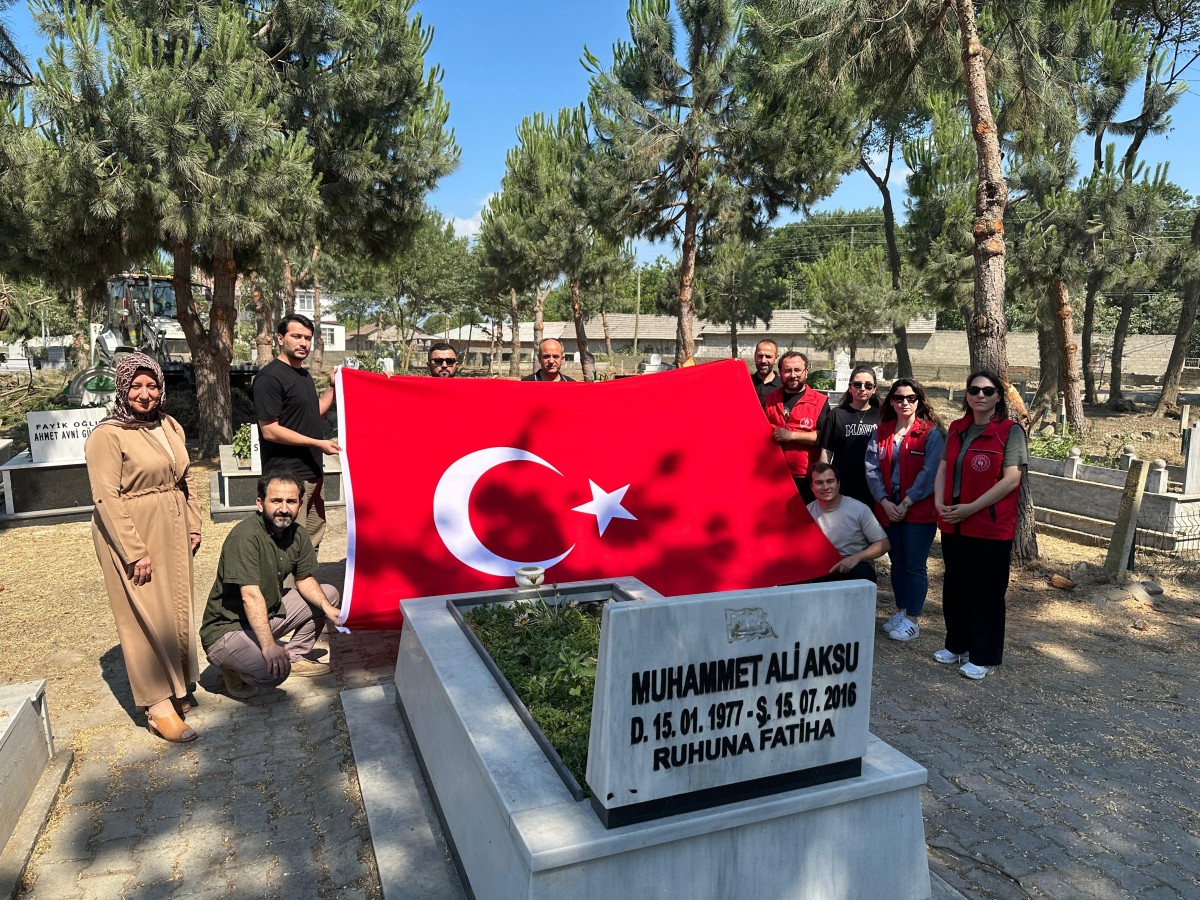 15 Temmuz şehidi Muhammed Ali Aksu Samsun'daki kabri başında anıldı