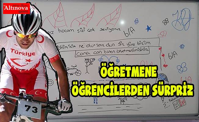 BAFRALI MİLLİ SPORCU ÖĞRETMENE ÖĞRENCİLERİNDEN SÜRPRİZ