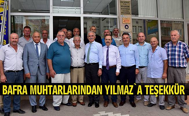 Muhtarlardan Yılmaz`a teşekkür