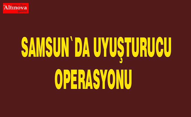 Samsun'da uyuşturucu operasyonu