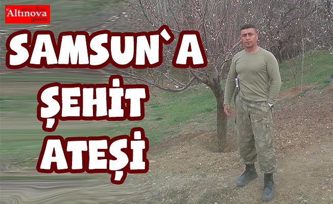 Samsun`a şehit ateşi düştü