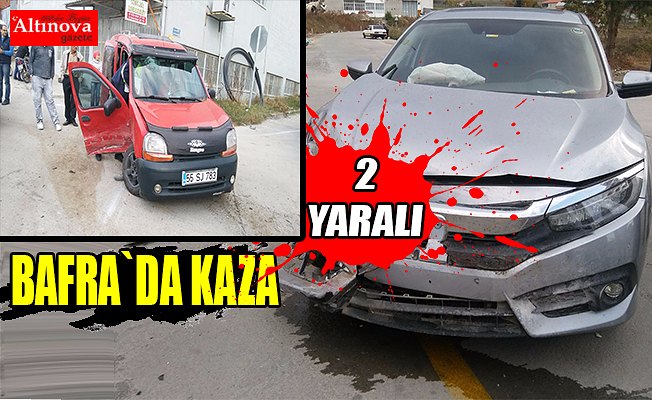 Bafra`da kaza: 2 yaralı