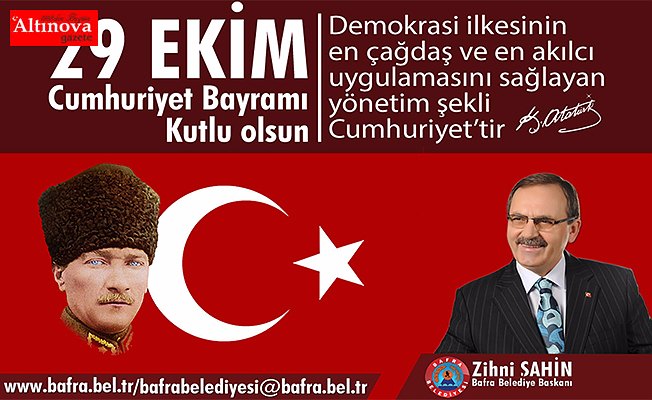 BAŞKAN ŞAHİN: CUMHURİYETİMİZİ BAFRA’DA COŞKUYLA KUTLAYACAĞIZ