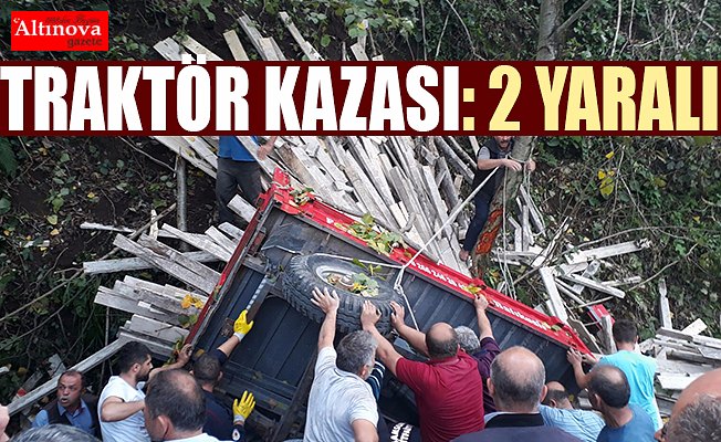 Salıpazarı'nda traktör kazası: 2 yaralı