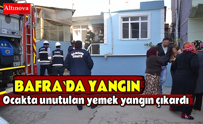 Ocakta unutulan yemek yangın çıkardı