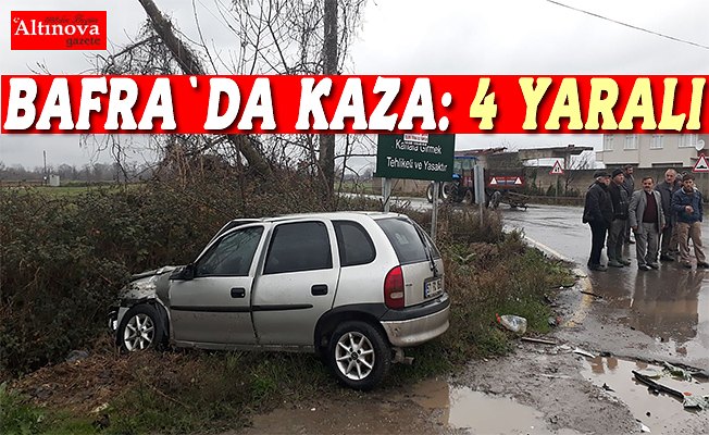 Bafra`da kaza: 4 yaralı