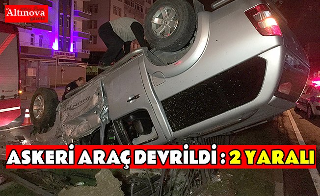 Samsun'da askeri araç devrildi: 2 yaralı