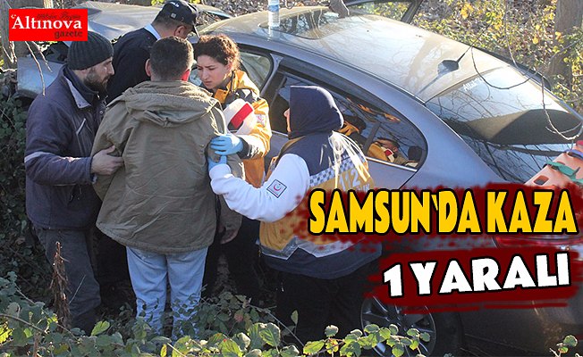 Samsun`da kaza: 1 yaralı