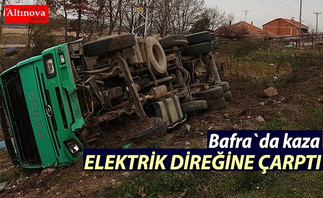 Elektrik direğine çarparak durabildi