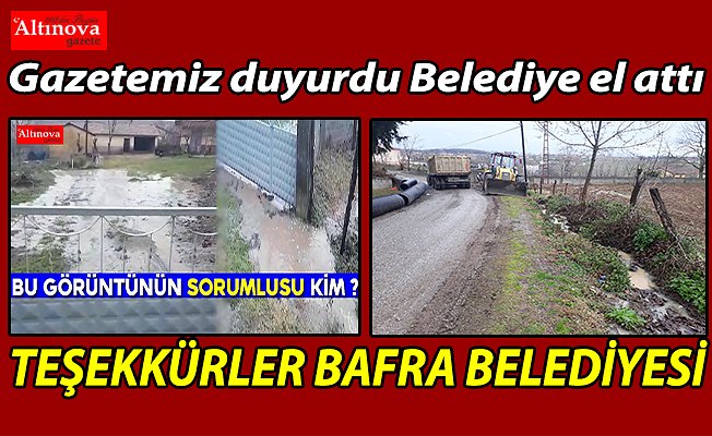 Teşekkürler Bafra Belediyesi