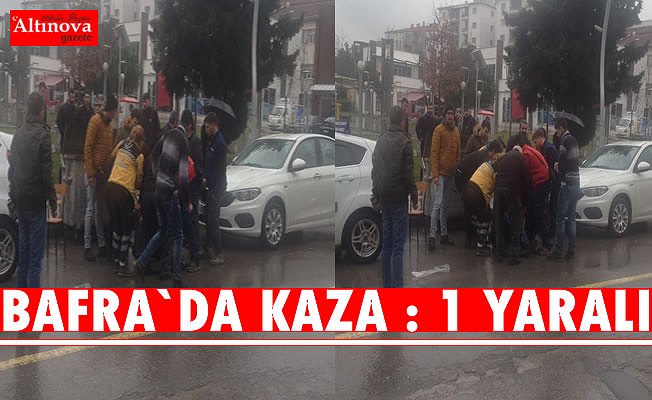 Bafra`da kaza:1 yaralı