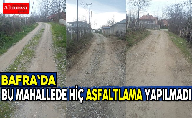 Bu mahallede hiç asfaltlama yapılmadı