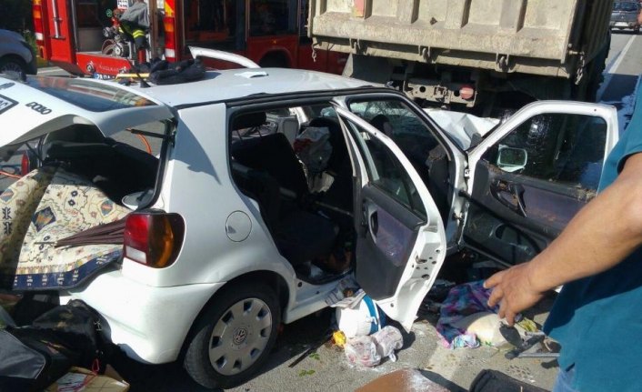 Giresun'da trafik kazası: 1 ölü, 1 yaralı