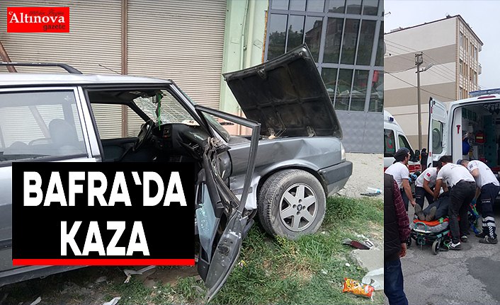 Bafra'da Trafik kazası 2 yaralı