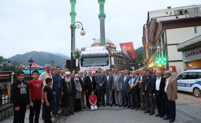 Güneysu'dan Afrin halkına yardım