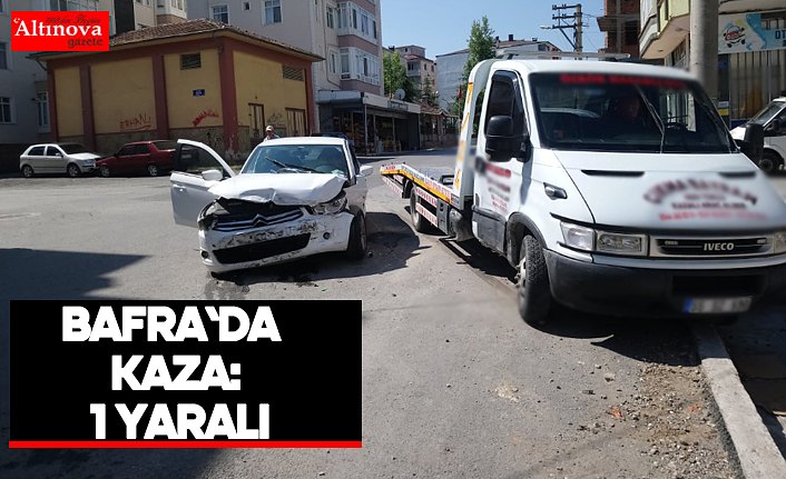 Bafra`da kaza: 1 yaralı