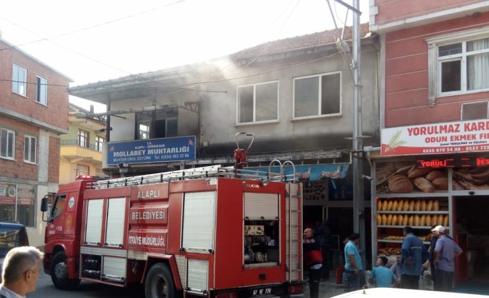 Alaplı'da iş yerinde yangın