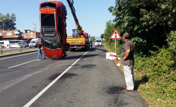 Çarşamba'da trafik kazası: 1 yaralı