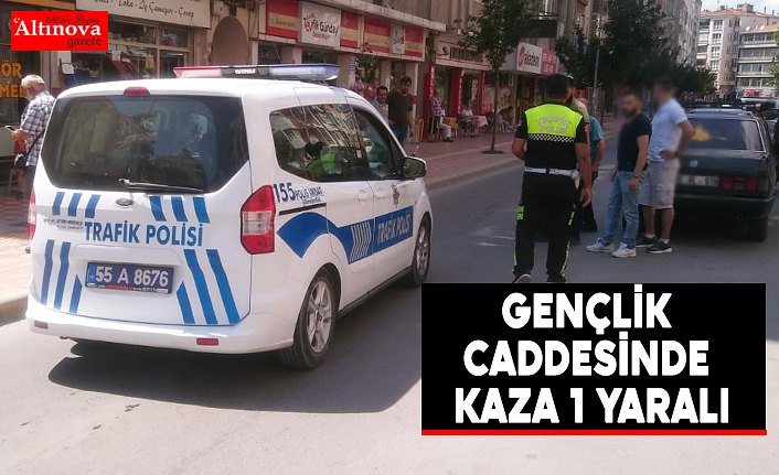 Gençlik Caddesinde Kaza 1 Yaralı