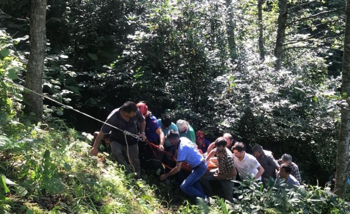 Rize'de dereye düşen kişi ağır yaralandı