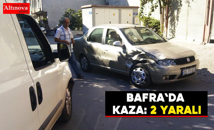 Bafra`da kaza 2 yaralı