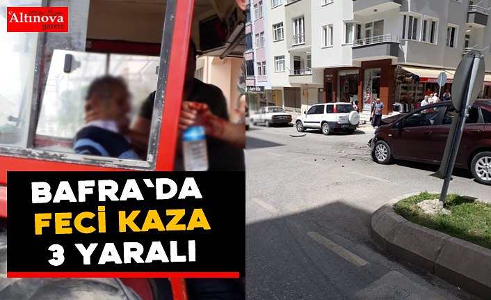 Bafra`da kaza : 3 yaralı