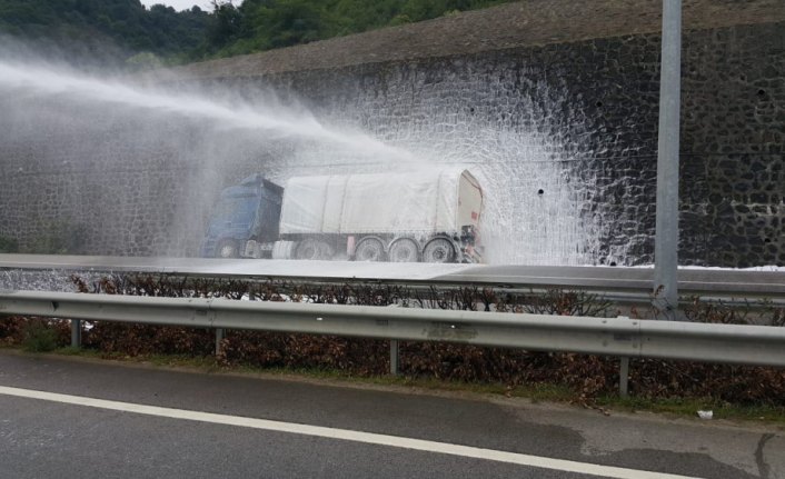 Giresun'da LPG tankeri kazası