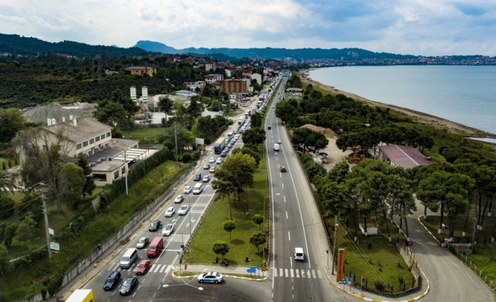 Ordu'da trafik yoğunluğu