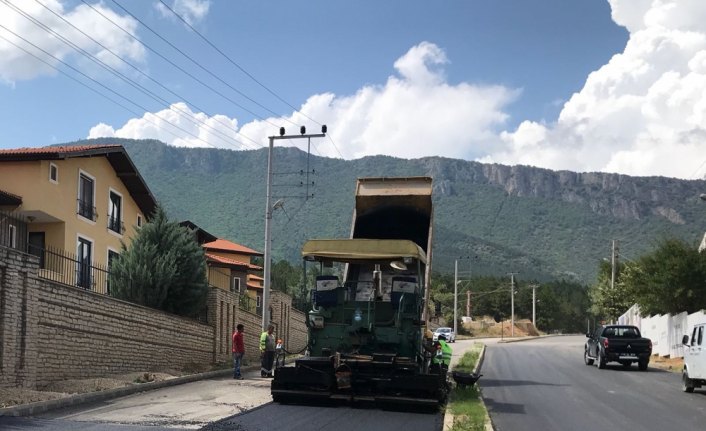 Safranbolu'da asfalt çalışması