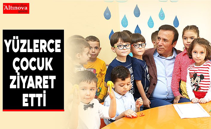 YÜZLERCE ÇOCUK ZİYARET ETTİ