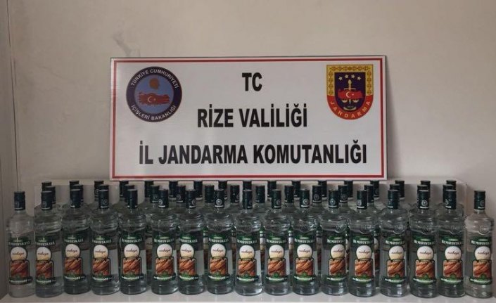 Rize'de kaçak içki ele geçirildi