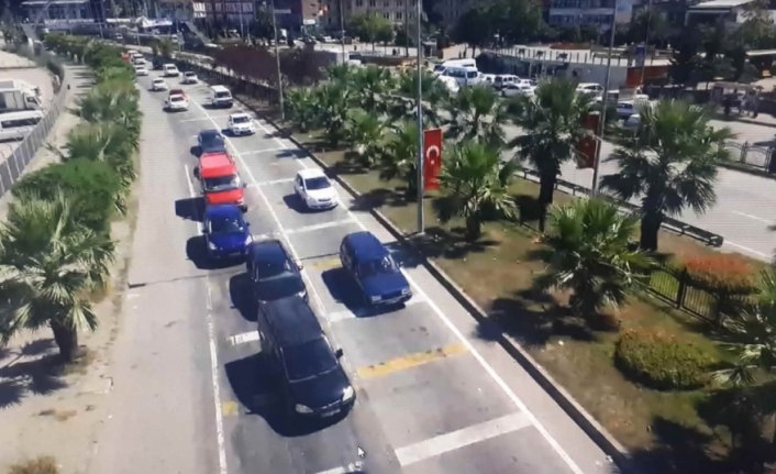 Giresun'da drone ile trafik denetimi