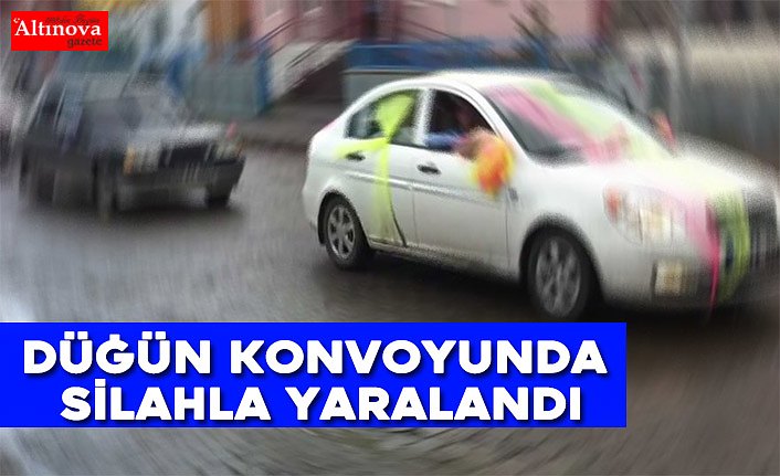 Düğün konvoyunda silahla yaralandı