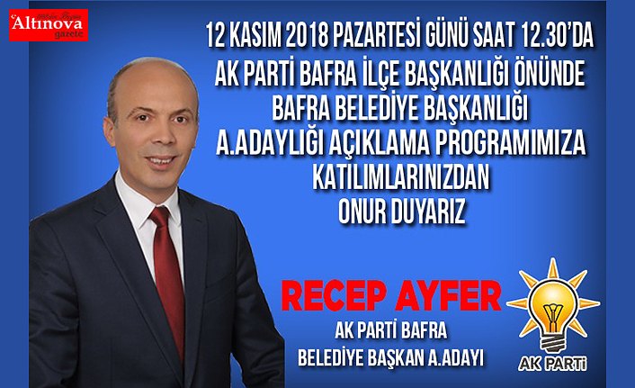 RECEP AYFER A. ADAYLIĞINI AÇIKLIYOR