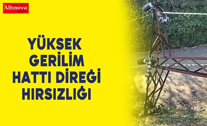 Yüksek gerilim hattı direği hırsızlığı