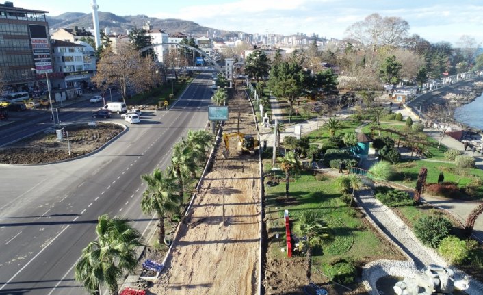 Fatsa'da bisiklet ve koşu yolu projesinde sona yaklaşılıyor