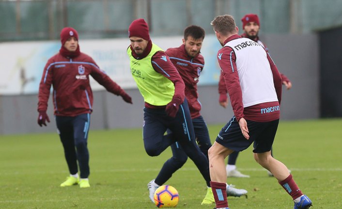 Trabzonspor, Çaykur Rizespor maçı hazırlıklarını sürdürdü