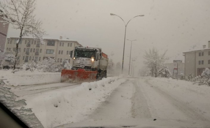 Düzce'de karla mücadele