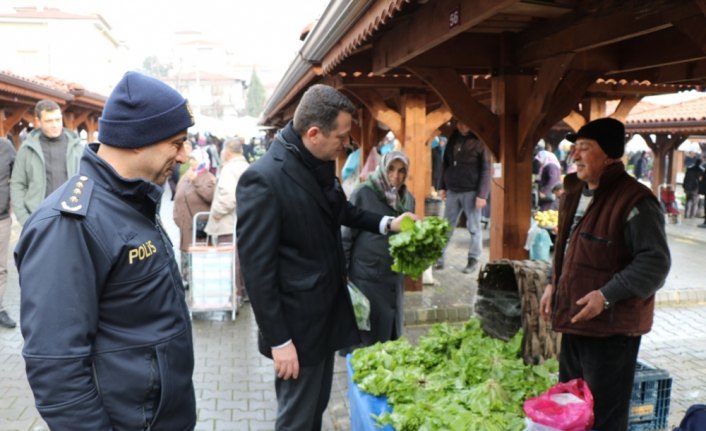 Kaymakamdan halk pazarına ziyaret