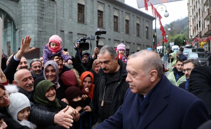 Cumhurbaşkanı Erdoğan, Rize'de